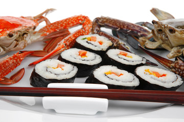 Japanese Traditional Cuisine - Roll with crabs