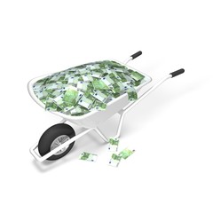 Euro Money Wheelbarrow © moneyrender