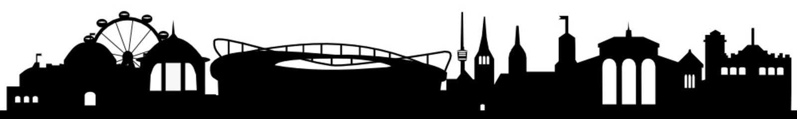 Stuttgart Skyline mit Wahrzeichen © SimpLine