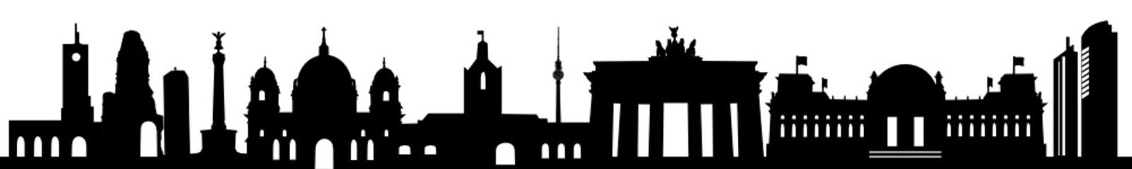 Berlin Skyline mit Wahrzeichen