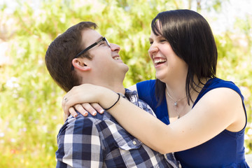 Young Couple Having Fun in the Park