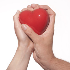 Couple, holding a heart