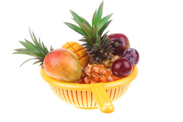 fresh raw tropical fruits