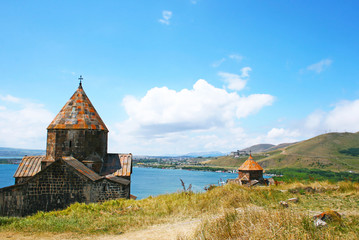 Sevanavank and lake Sevan