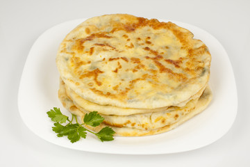 Fried bread with cheese - khachapuri