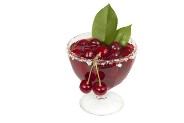 kremanki glass with cherry jam
