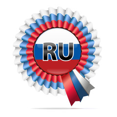 Vector national flag badge, RU