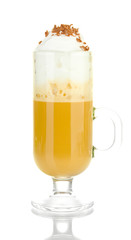 glass of coffee cocktail isolated on white