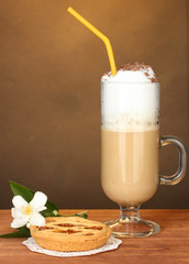 glass of coffee cocktail with tart