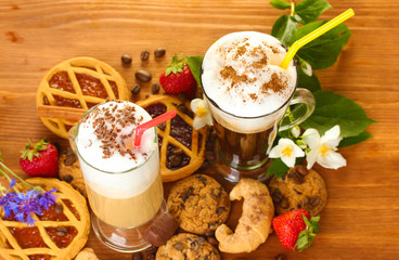 glasses of coffee cocktail