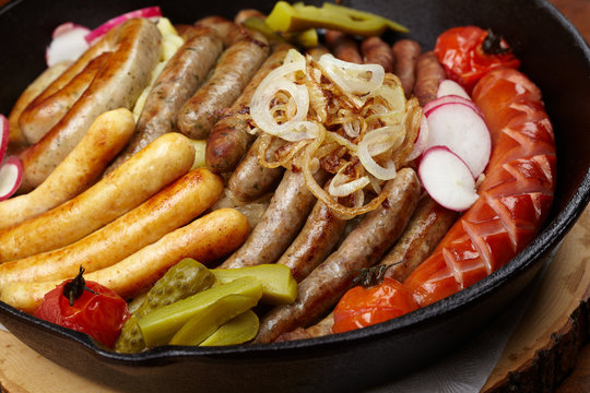 different kinds of sausages