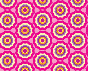 Seamless pink pattern background with stylized umbrella