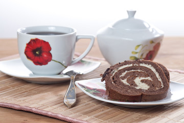 cake with tea