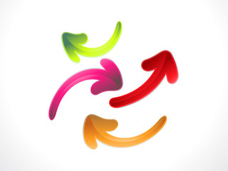 abstract colorful arrow icons