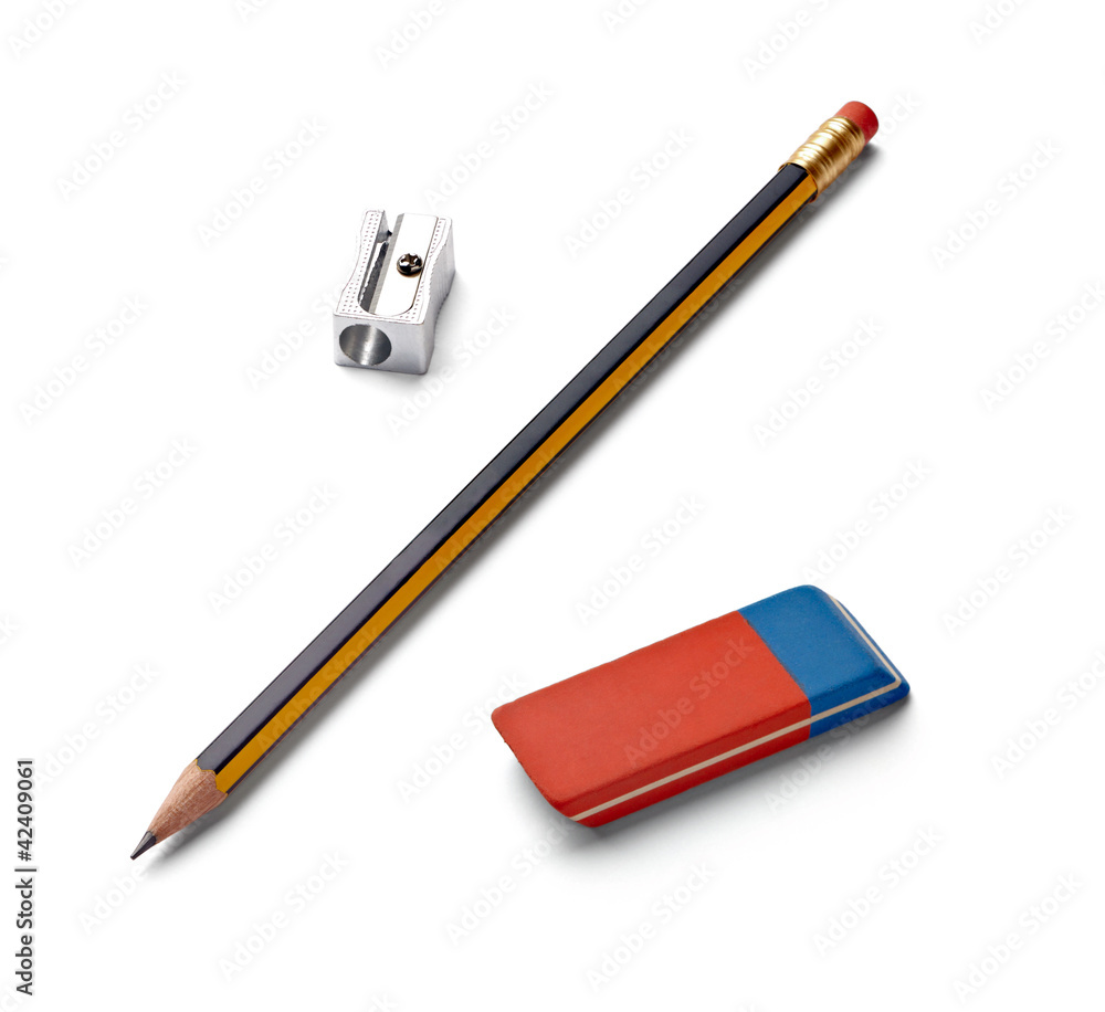 Wall mural pencil eraser sharpener school education