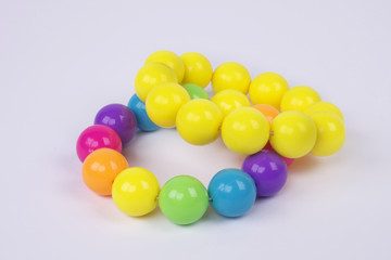 Armband, Armkette, Kugeln, Kunststoff, bunt