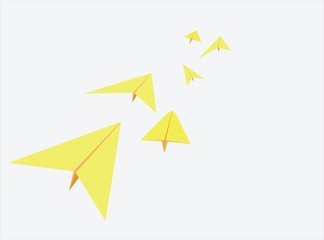 Paper planes vector