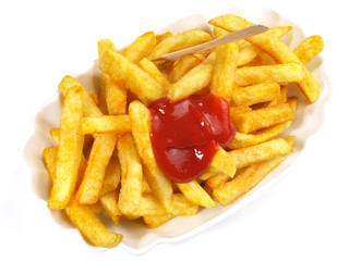 Pommes Frites mit Ketchup