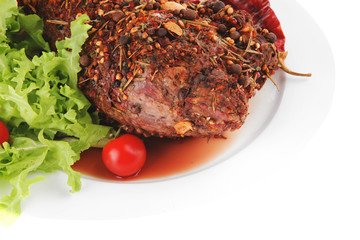 roast beef with vegetables