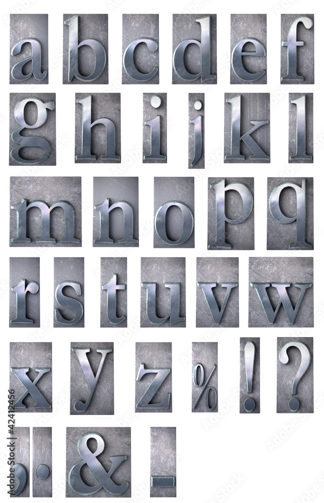 Fototapete typescript alphabet