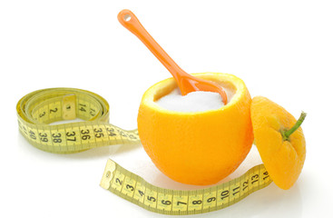 Fruit sugar in an orange