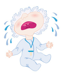 Obraz premium a baby cries