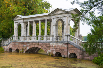 The ancient bridge in Tsarskoye Selo, Russia, St. Petersburg