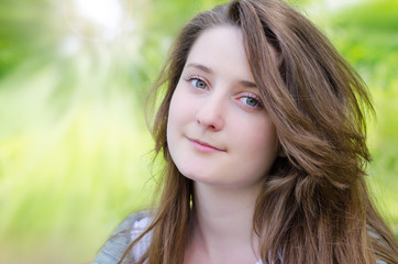Naklejka premium Portrait of attractive young woman