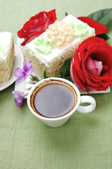 whipped cream on sweet cake