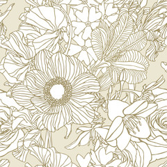 Бесшовный цветочный паттерн