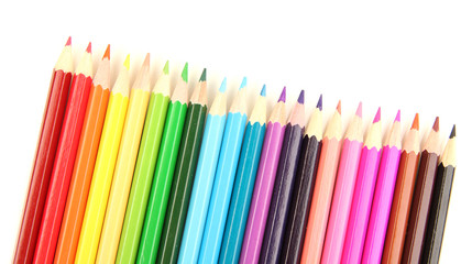 Color pencils isolated on white