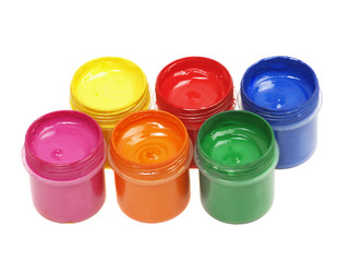 paints isolated on a white background