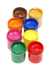 paints isolated on a white background