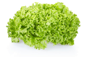 Fresh green salad isolated, clipping path included