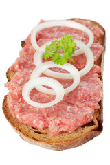 Brot mit Zwiebelmett