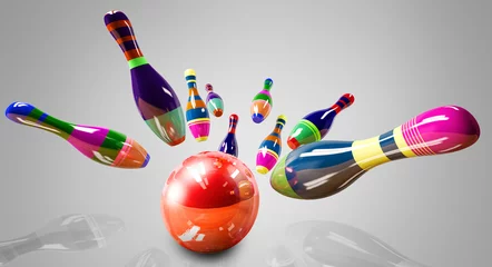 Zelfklevend Fotobehang bowling © adimas
