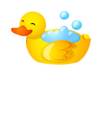 Vector icon duck bath