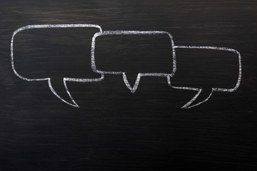 Three speech bubbles