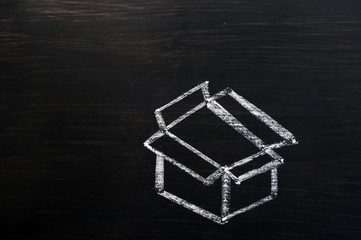 Chalk drawing - concept of 