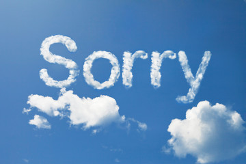 Cloud sorry word