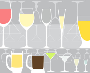 Full and empty glass collection