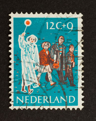 HOLLAND - CIRCA 1950: Stamp printed in the Netherlands