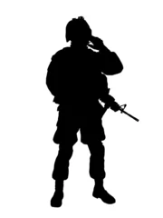 Wall murals Military US soldier