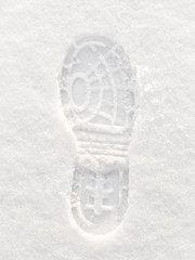 Footprint in Snow
