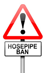Obraz premium Hose pipe ban warning.