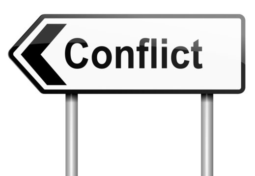 Conflict concept.