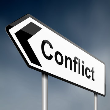 Conflict concept.