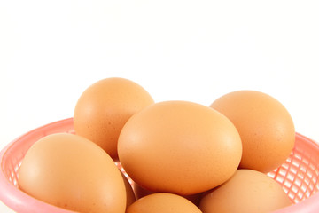 Fresh brown eggs