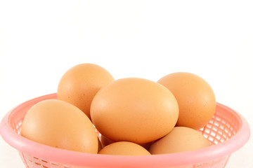 Fresh brown eggs