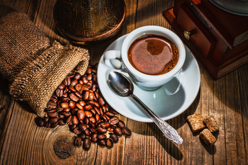 grinder and other accessories for the coffee